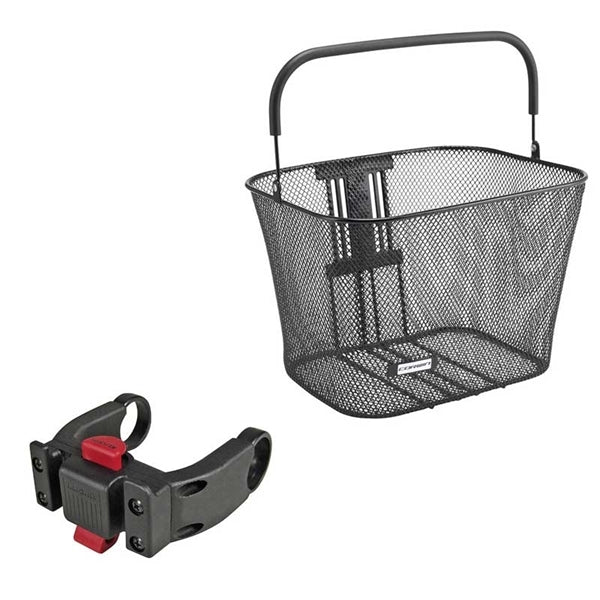 Corwin L/XL Cykelkurv Kickfix med Bredt Beslag - Stor Størrelse, Sort Mesh