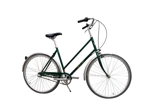 Falcon Mørkegrøn Damecykel - Stilren Klassisk Cykel 3 Gear