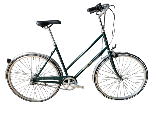 Falcon Mørkegrøn Retro Damecykel - 3 Gear, Klassisk Design